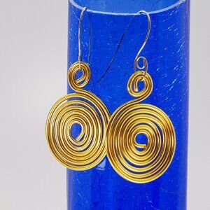 Bold Spiral Dangle Earrings Handcrafted in Canada